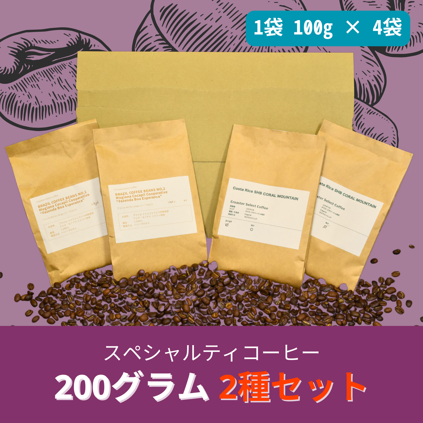 スペシャルティコーヒー 200g×2種セット