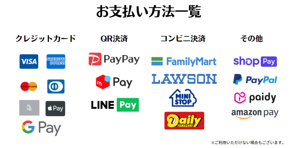 Croaster Select Coffeeではクレジットカード決済の他に、QRコード決済、コンビニ決済、PayPal、AmazonPay、Paidy、Google Pay、Apple Pay等のさまざまな決済方法をご用意しております。